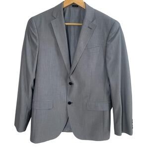 JF J. Ferrar Size 40R End on End Sport Coat Blazer Jacket Gray Business Work